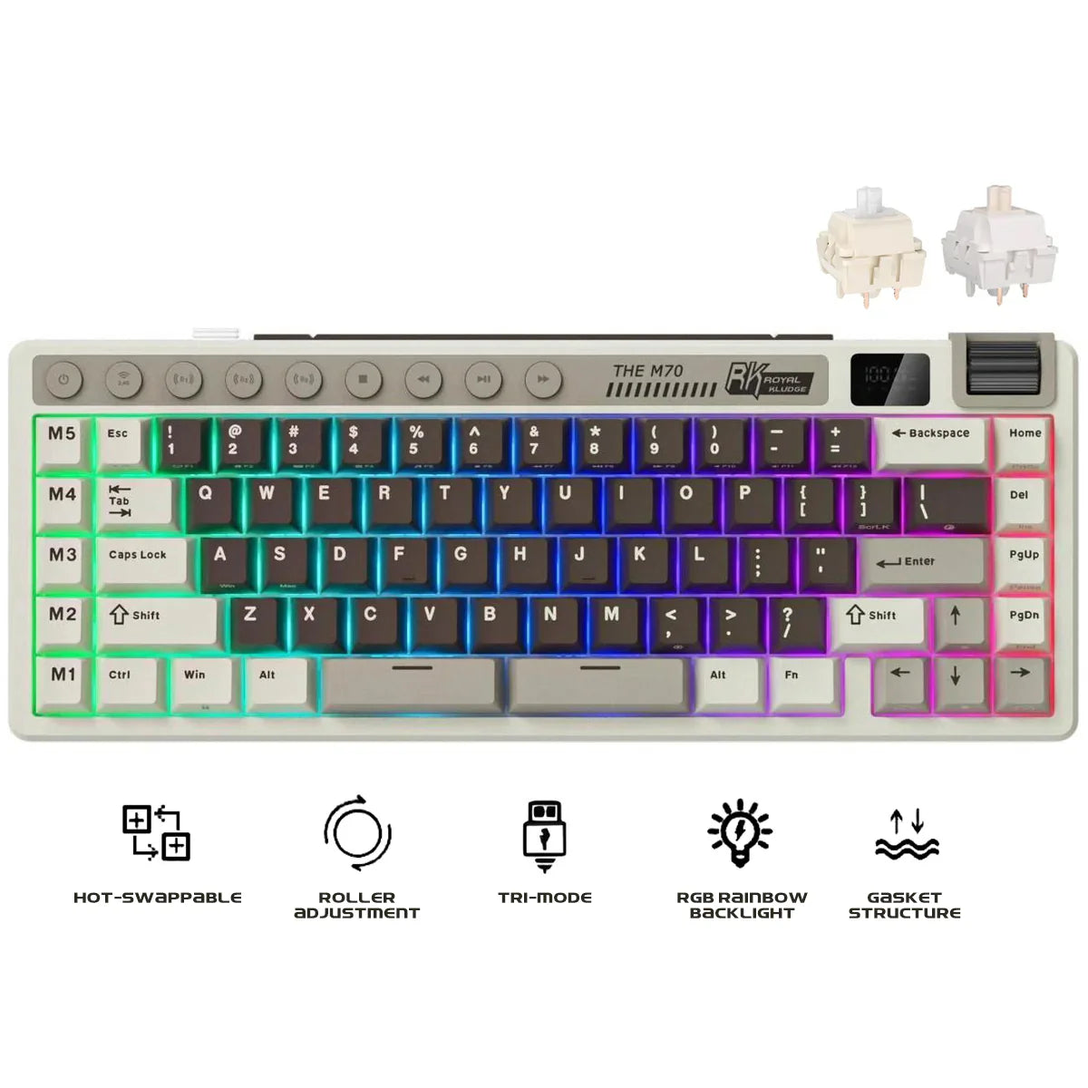 Royal Kludge RKM70 - Teclado Inalámbrico