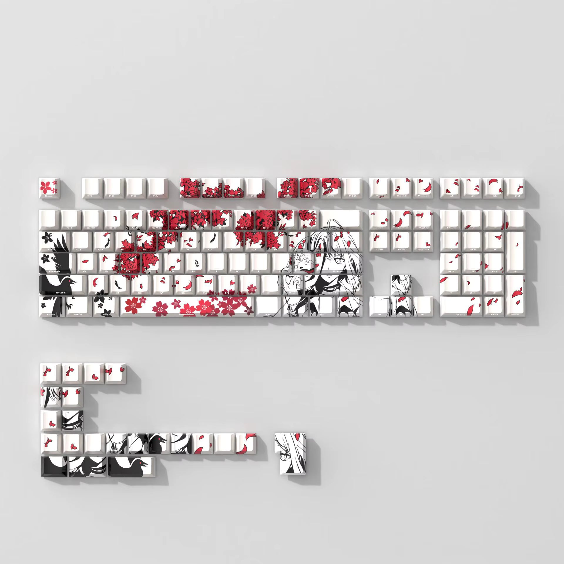 Teclas con Sublimación de Tinta, Perfil Cherry, Impresión Lateral, Transparentes, para Teclado Mecánico