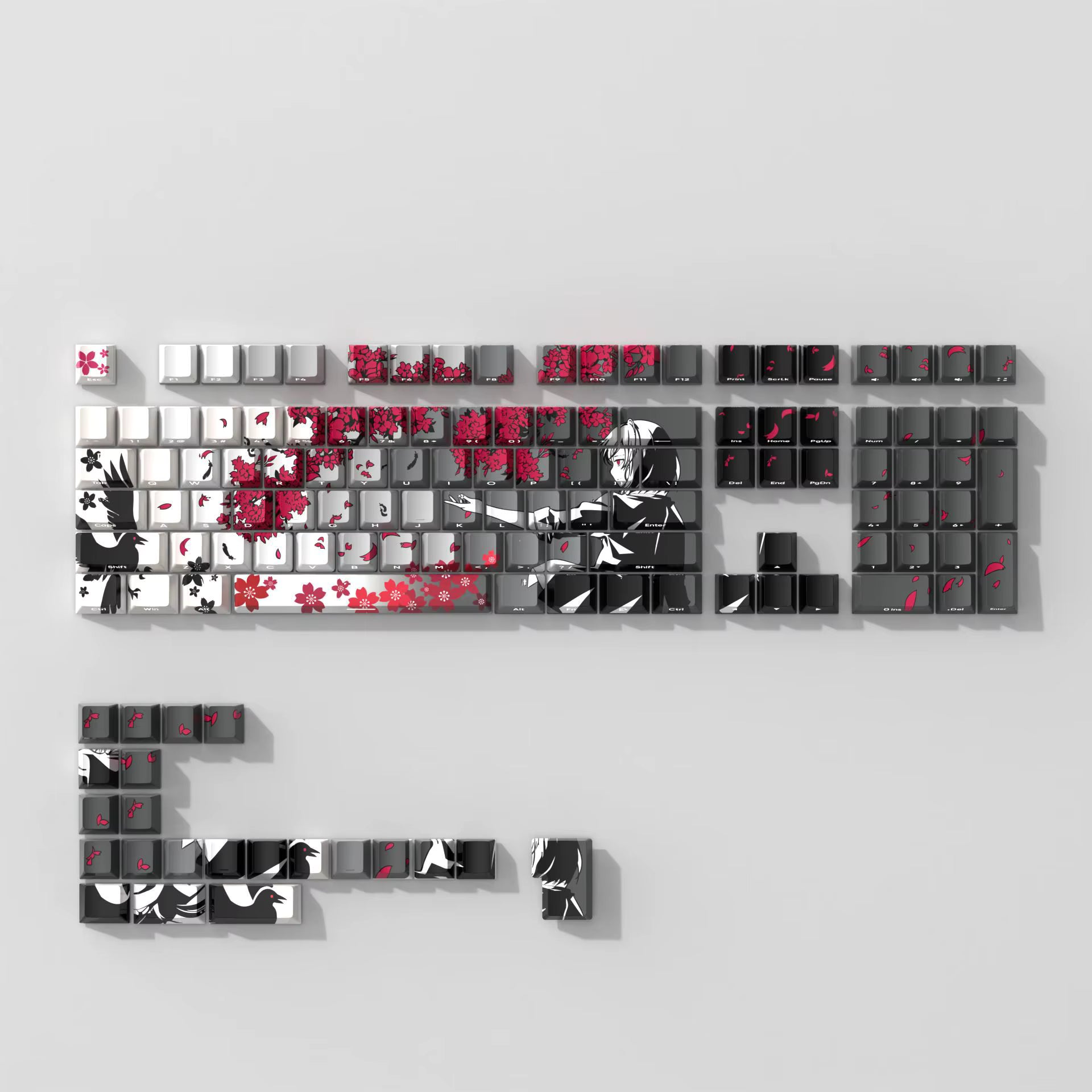 Teclas con Sublimación de Tinta, Perfil Cherry, Impresión Lateral, Transparentes, para Teclado Mecánico